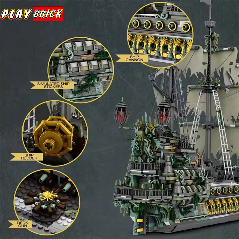 Play Brick® Pirate Ship Inspired by Iconic Movie